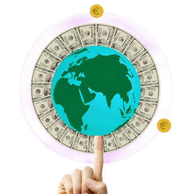 Cash illustration representing worldwide payouts.